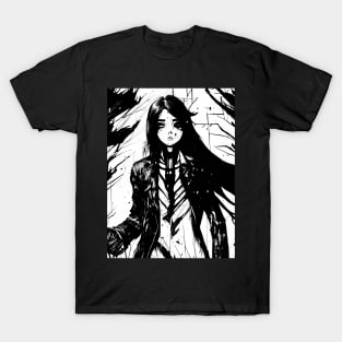 Ethereal Darkness: Black and White Art for Alternative Souls T-Shirt